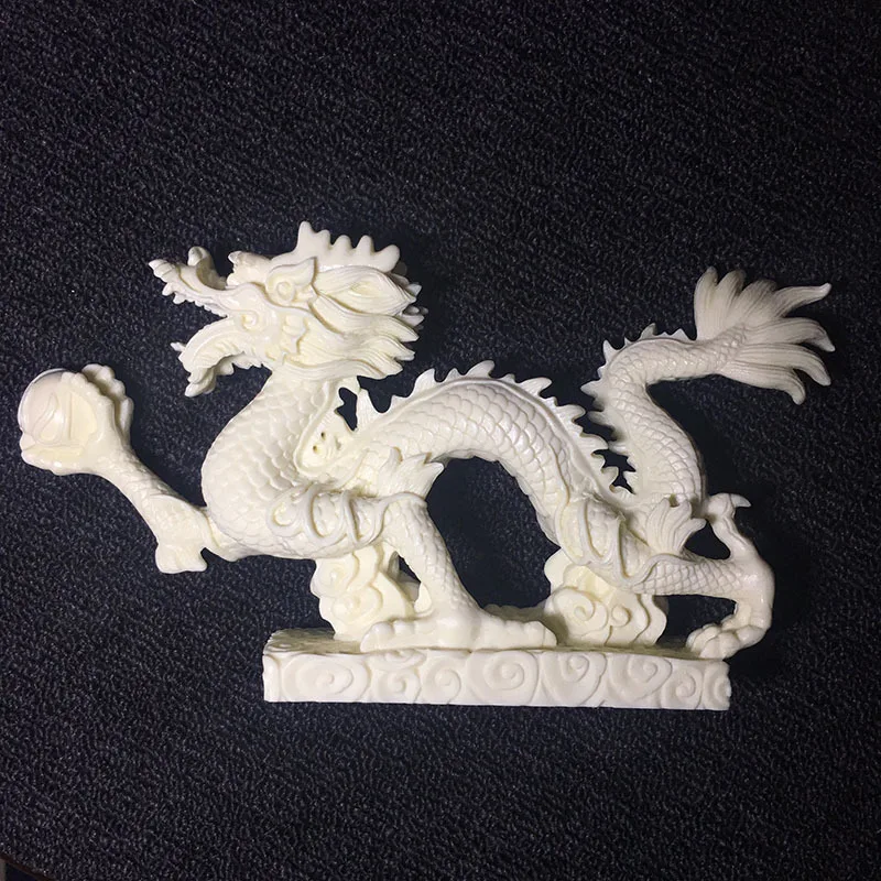 

Ivory Nut Carved Zodiac Dragon21.5*12.5*4.2cmHome Living Room Crafts Ornaments