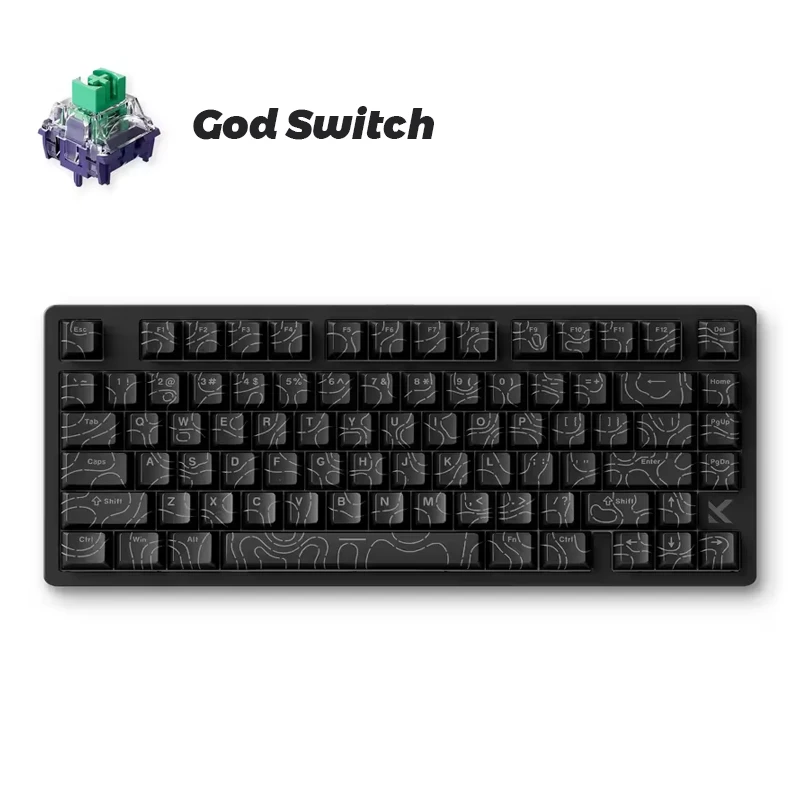 MCHOSE Jet 75 magnetische schakelaar gamingtoetsenbord Hall-effect Hot-swappable Aangepaste RGB Snap Tap 0,1 ms latentie 8 kHz stuursnelheid
