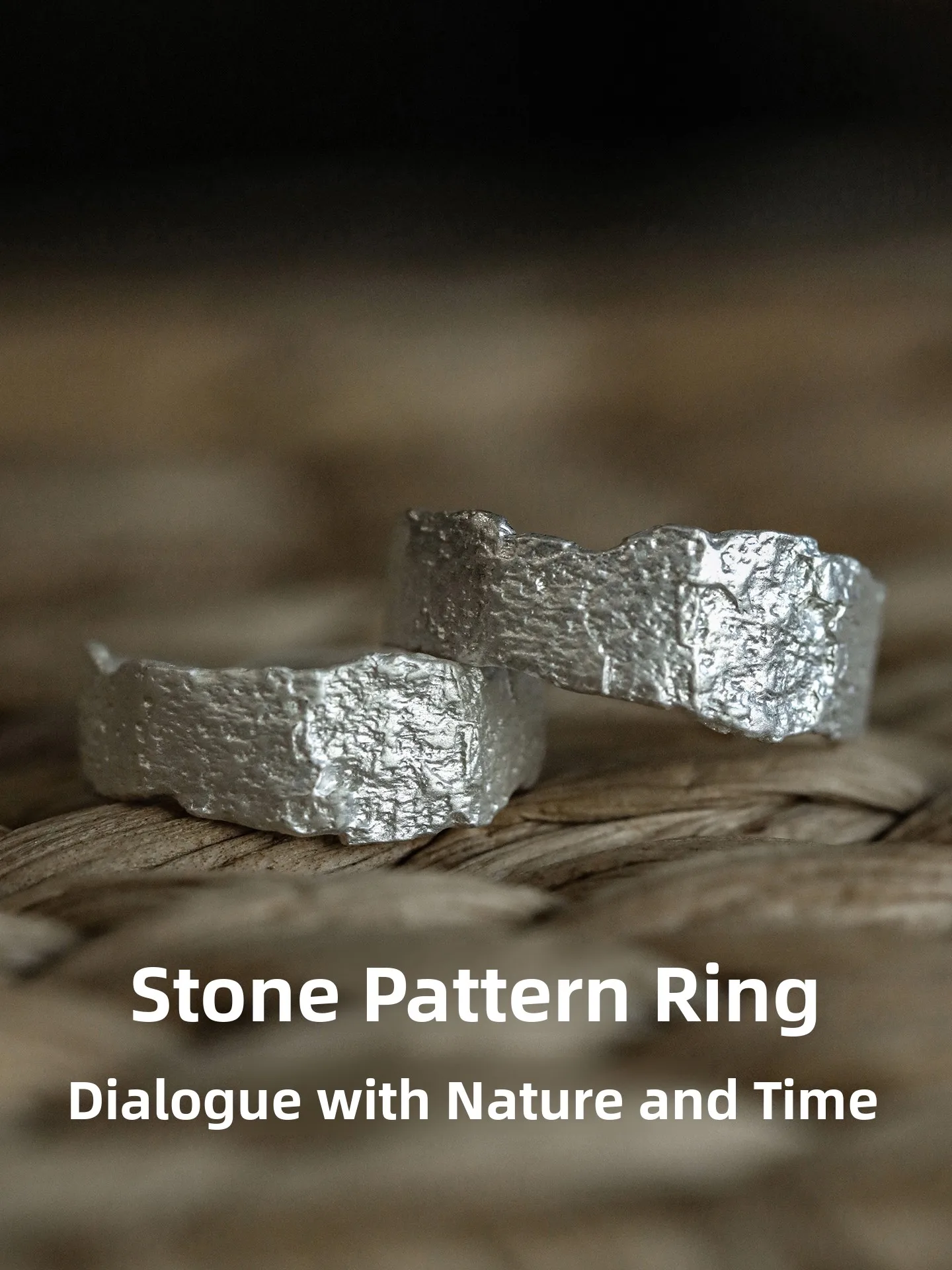 

Original Handmade Texture Ring Sterling Silver Unisex Minimalist Design Customizable Engraving Fashionable Jewelry Accessory