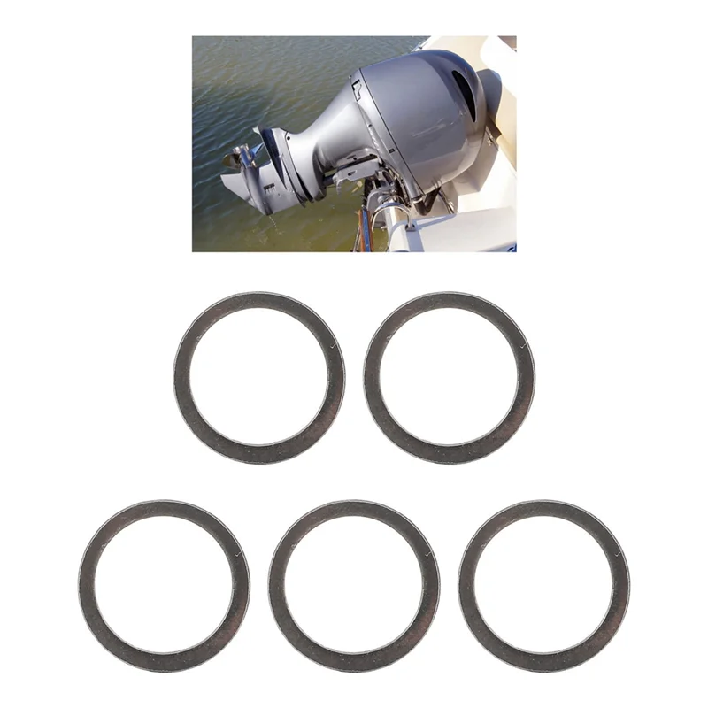 

Новая 5 шт. прокладка коробки передач, металлическая прокладка 90201-17682 для подвесного двигателя 2T 9,9HP-15HP 4T 8HP-15HP, детали лодочного двигателя