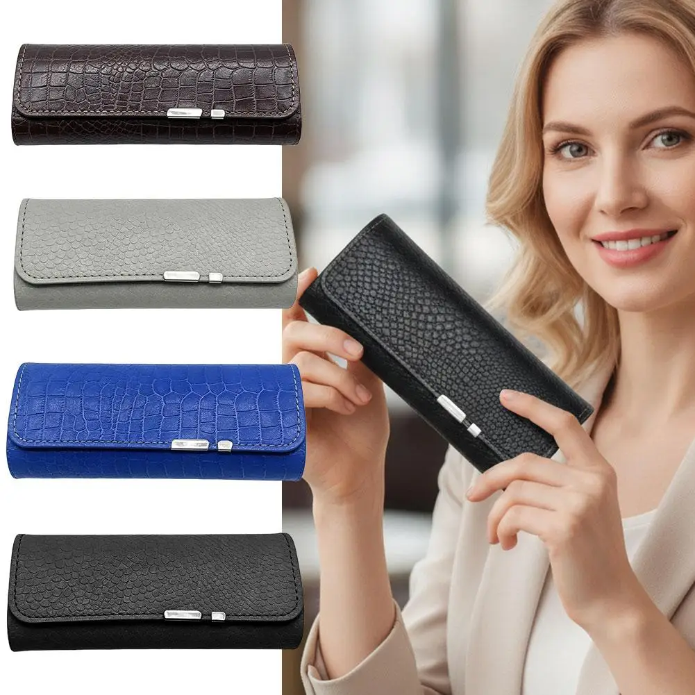 PU Leather Glasses Case Portable Hard Eyeglasses Storage Box Anti-scratch Protective Sunglasses Holder For Travel Daily Use - view 4
