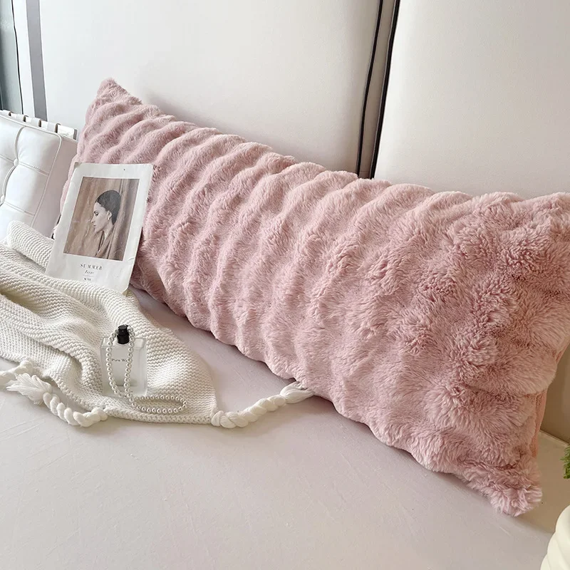 1PC Winter Plush Long Pillowcase Double Pillowcase Plush Adult Couple Style Soft Fabric Home Textile Products