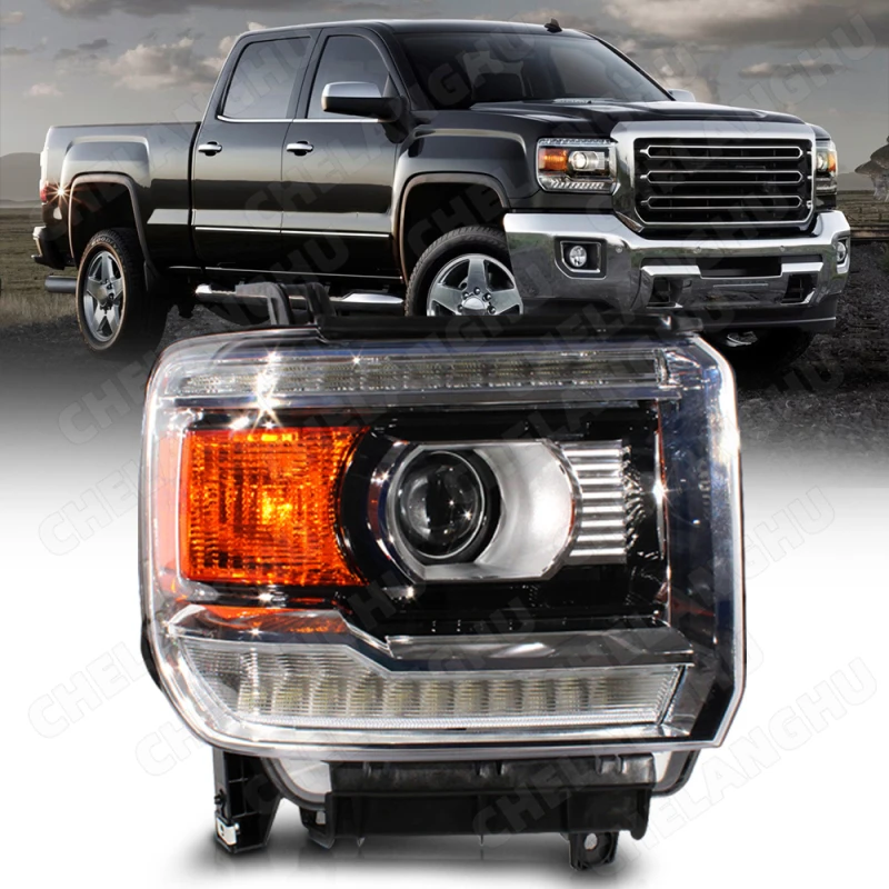 1Pc Right Side Front Xenon Lamp Headlight For GMC Sierra 2500 2016 2017 2018 2019 DRL Car Accessory GM2503471  84180593