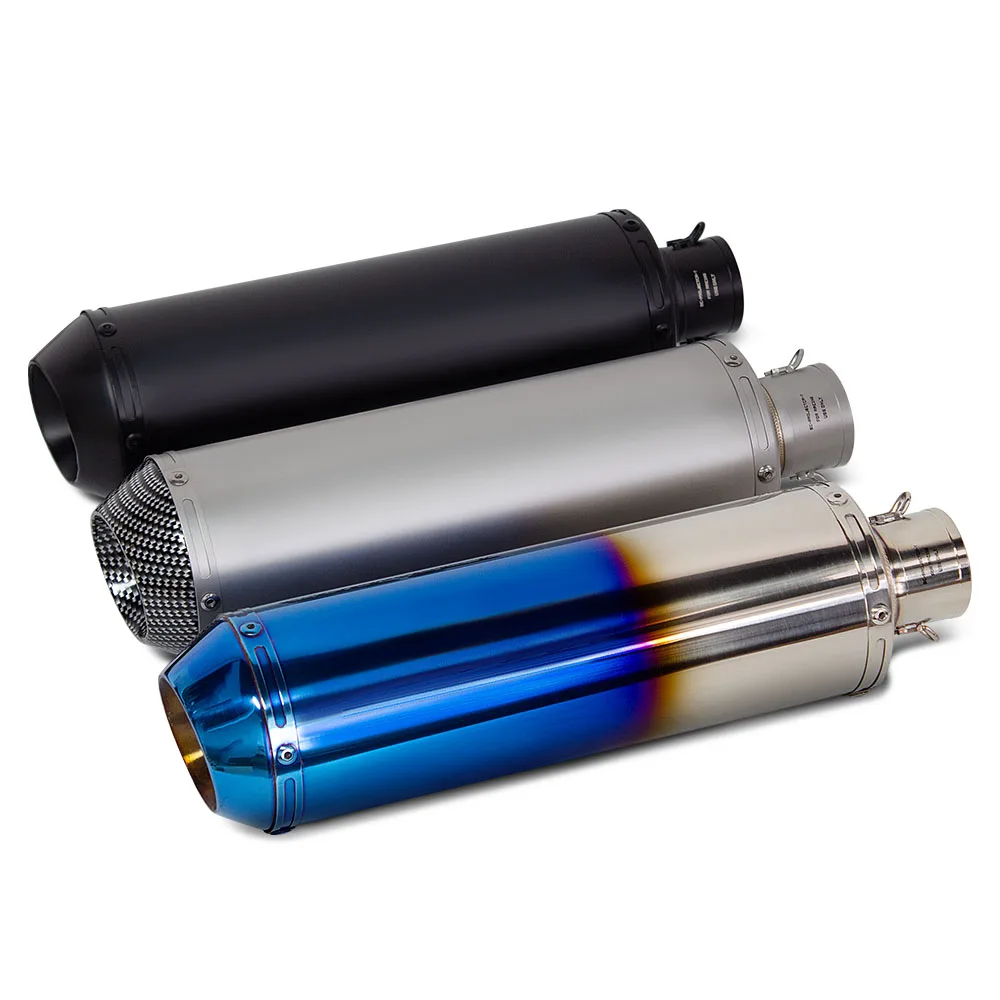 

Motorcycle Exhaust Long Style Project Muffler Universal 51MM Silencer For GSXS150 TNT125 MT15 ZX6R NMAX GPR150 450SR 800NK GY6