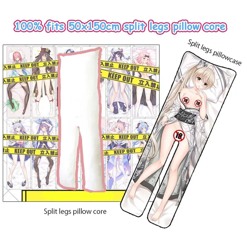 

Наволочка в стиле аниме для разделенных ног EX Dakimakura 150 см, 2way Waifu, наволочка Rem Custom 50X150