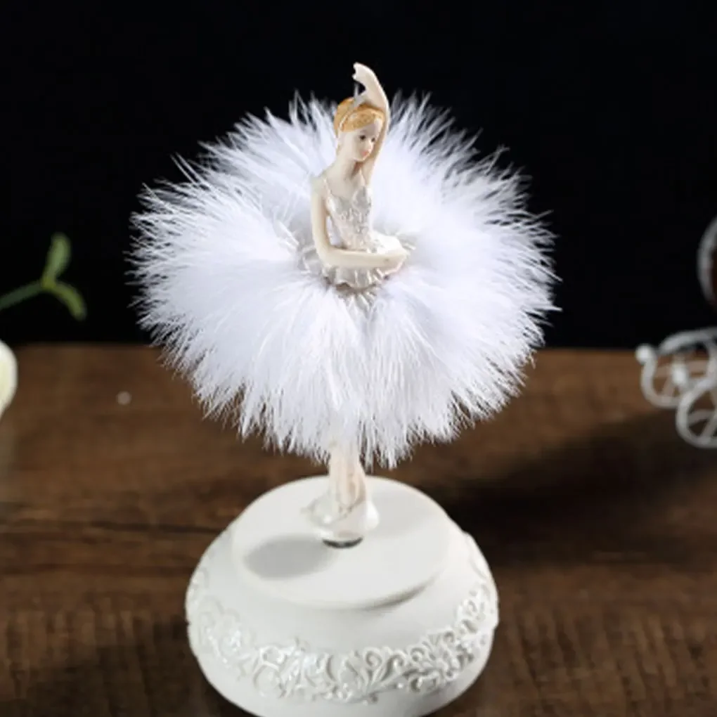 Ballerina Musical Box Elegant Dancing Girl Elegant Crafts Figurines Boxes Friend Desktop Wedding Birthday Christmas Gift