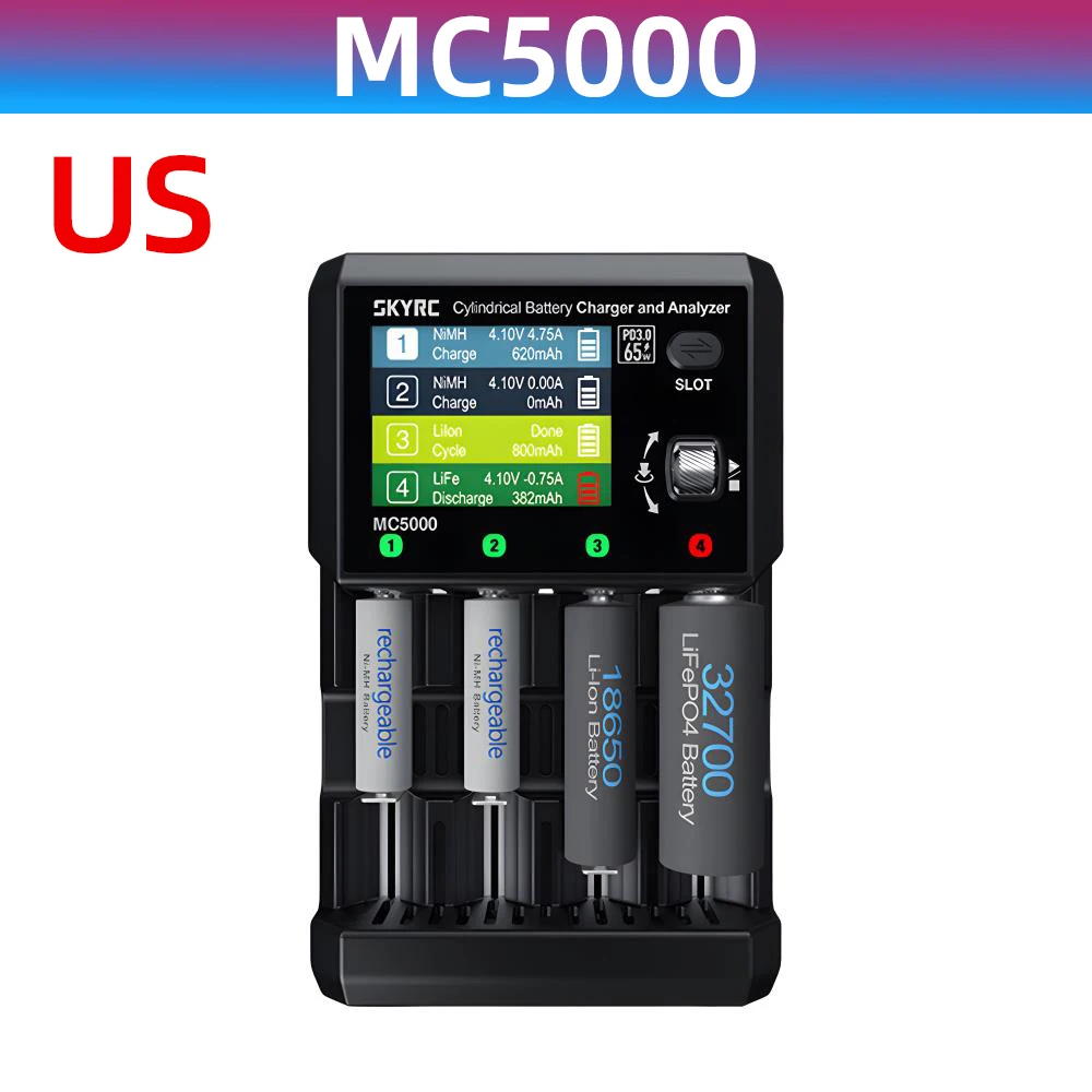 MC5000 Battery Charger 65W Cylindrical Battery Charger 2.8