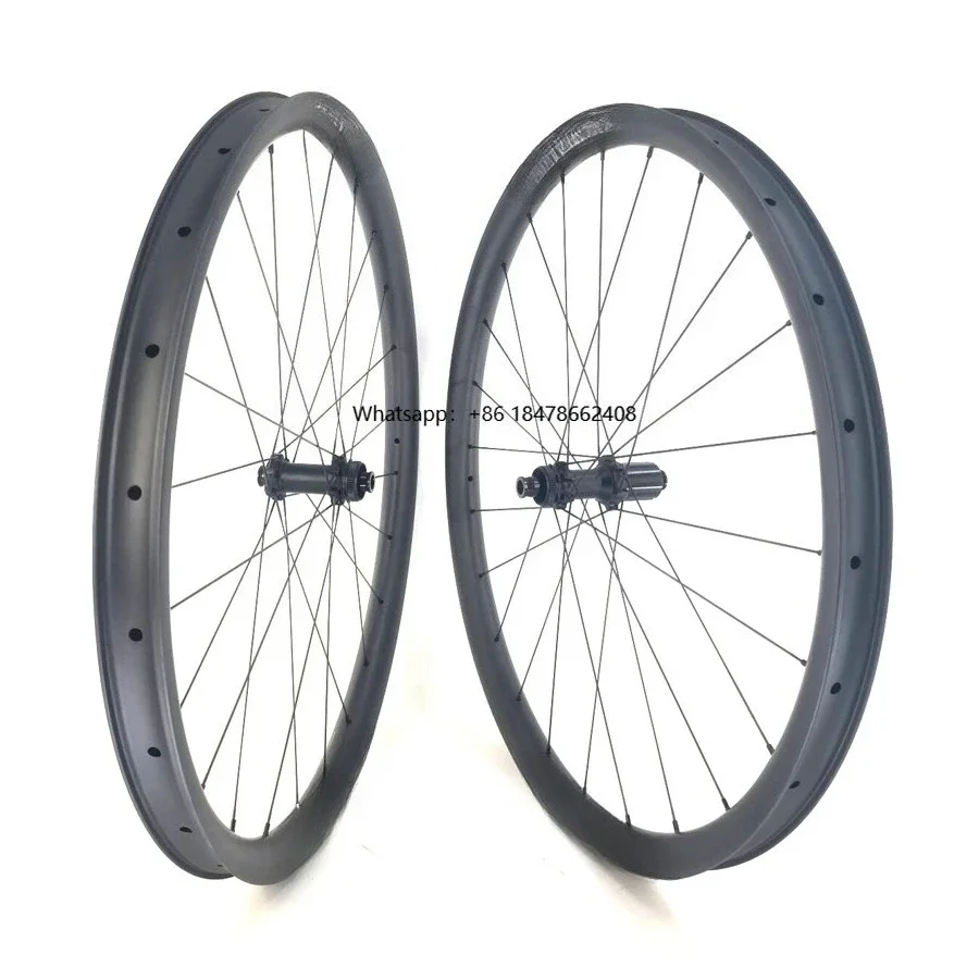 SoarRocs 40mm Wide Gravel Wheel 700C Road Carbon Bicycle Wheel RDX3540 Clincher Tubeless Compatible with Ratchet Center Lock Hub