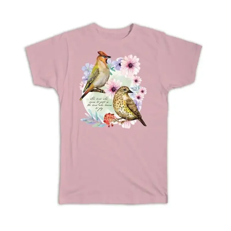 Cardinal Bird Birds Flowers Inspiring Quote Floral Frame Summer T shirt