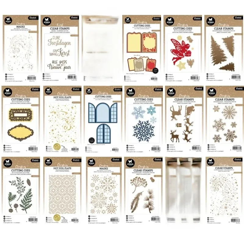 Waterlelies Freddy Nested Squares Blocks Hearts Get Well Soon Metal Cutting Die Silicone Stamp Scrapbooking Stencil Photo DIY - afbeelding 1