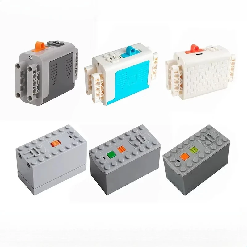 MOC Rechargeable AA /AAA Battery Box Multi-function Power Up Tool Car Train Motor Speed Adjust Control for Building Blocks