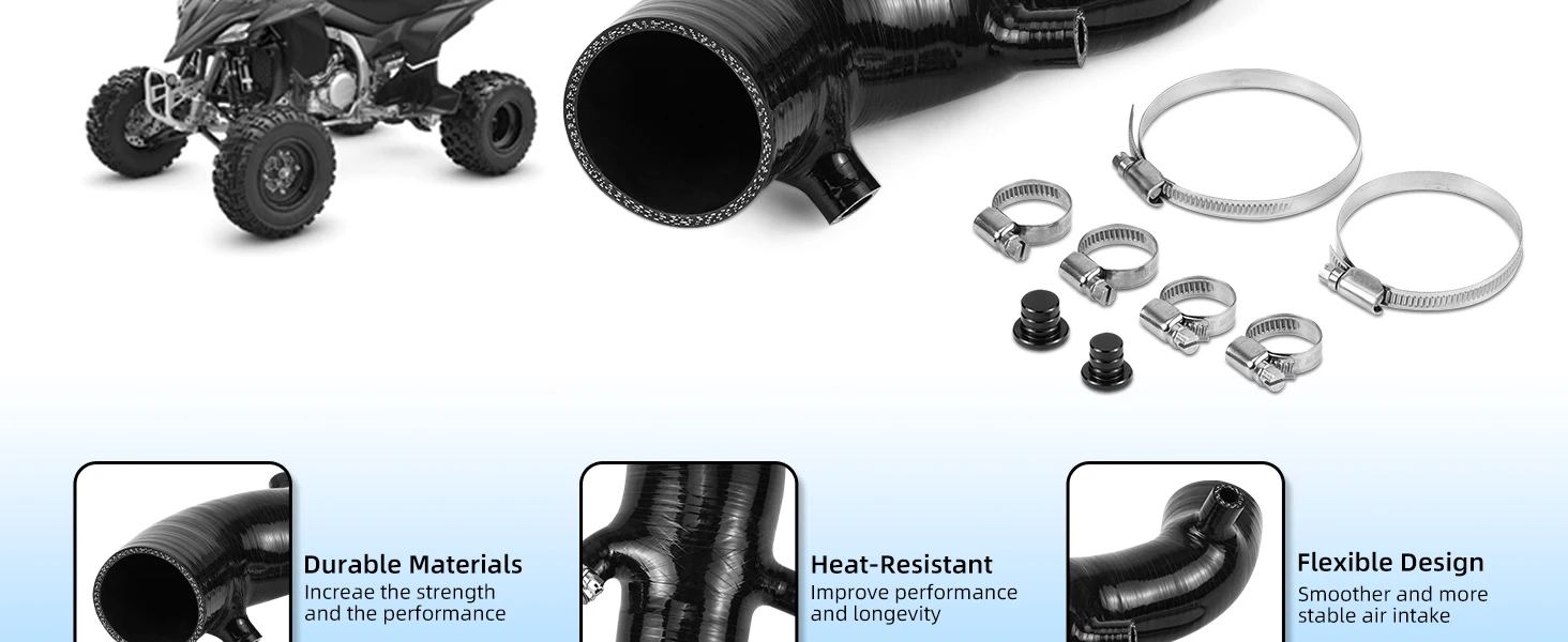  NICECNC Für Yamaha Raptor 700 2009-2026 ATV Silikon-Luftansaugschlauch Raptor 700R YFM700 YFM700R SE Ersetzt 2LS-14453-00-00 – Detail 3