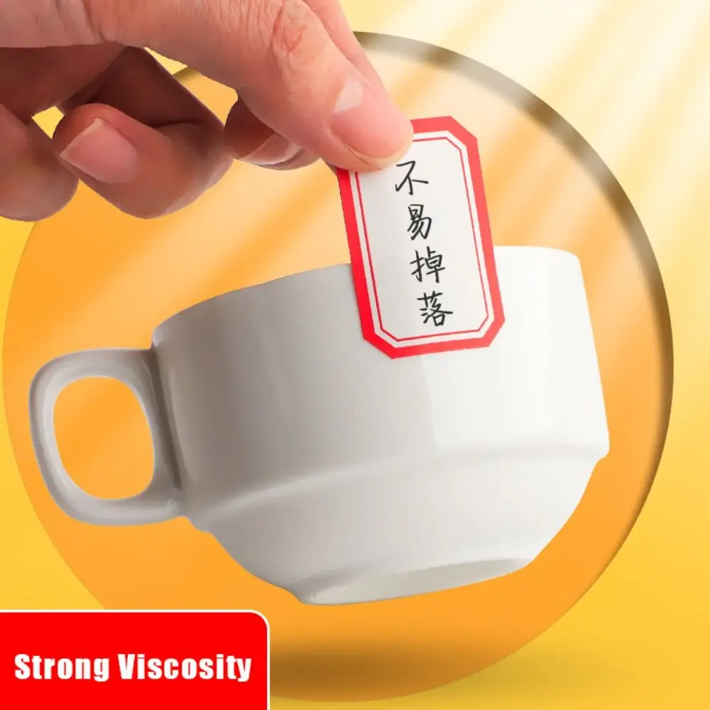 50 ورقة مكتوبة بخط اليد ورق ملصقات ذاتي اللصق أحجام متعددة ملصقات للتسمية الملونة ذاتية اللصق اسم العلامة ملصقات مكتب #3