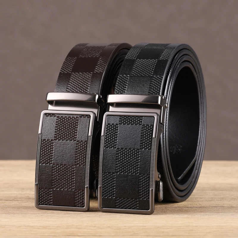 

Mens belts, Head layer cowhide automatic buckle belt, cowhide pants with belt, Jeans belt pairing Fashion and leisure