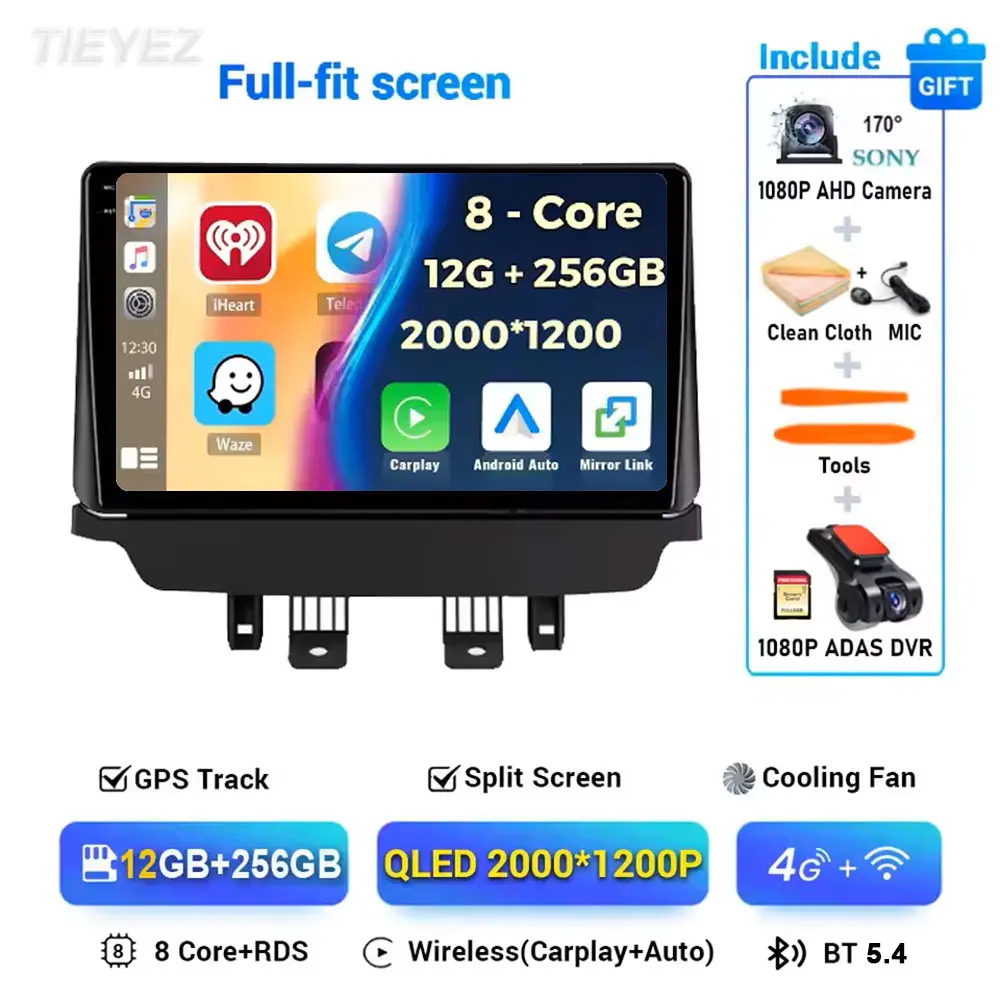 Android 15 Voor Mazda CX-3 DK Mazda 2 DJ 2014-2023 Multimedia Speler Radio Stereo Head Unit GPS Navigatie 4G WIFI BT DSP DVD