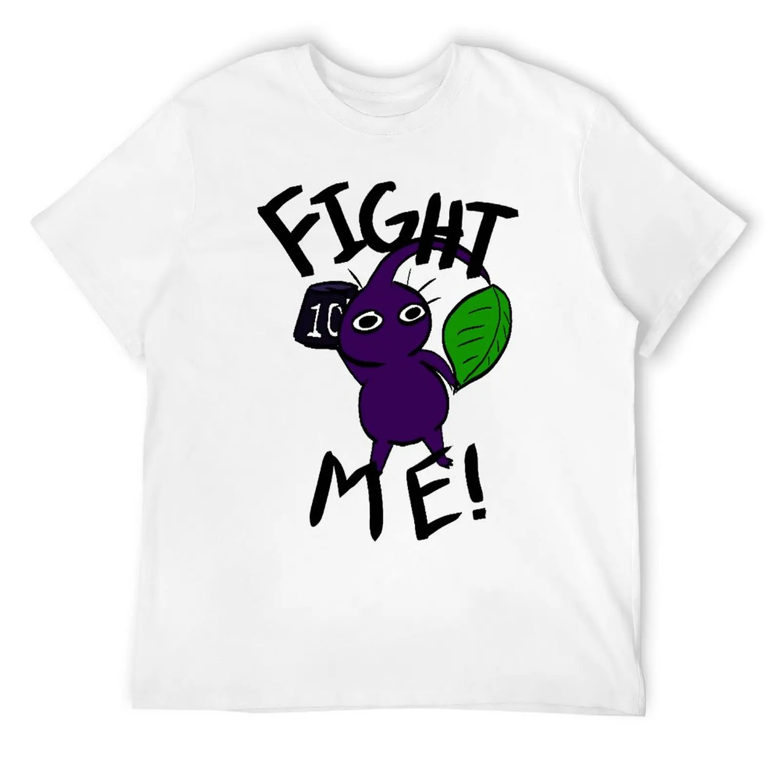 Fight Me (Purple Pikmin) Essential for S T-shirt Harajuku Move  Geek T-shirts Creative Fitness Eur Size