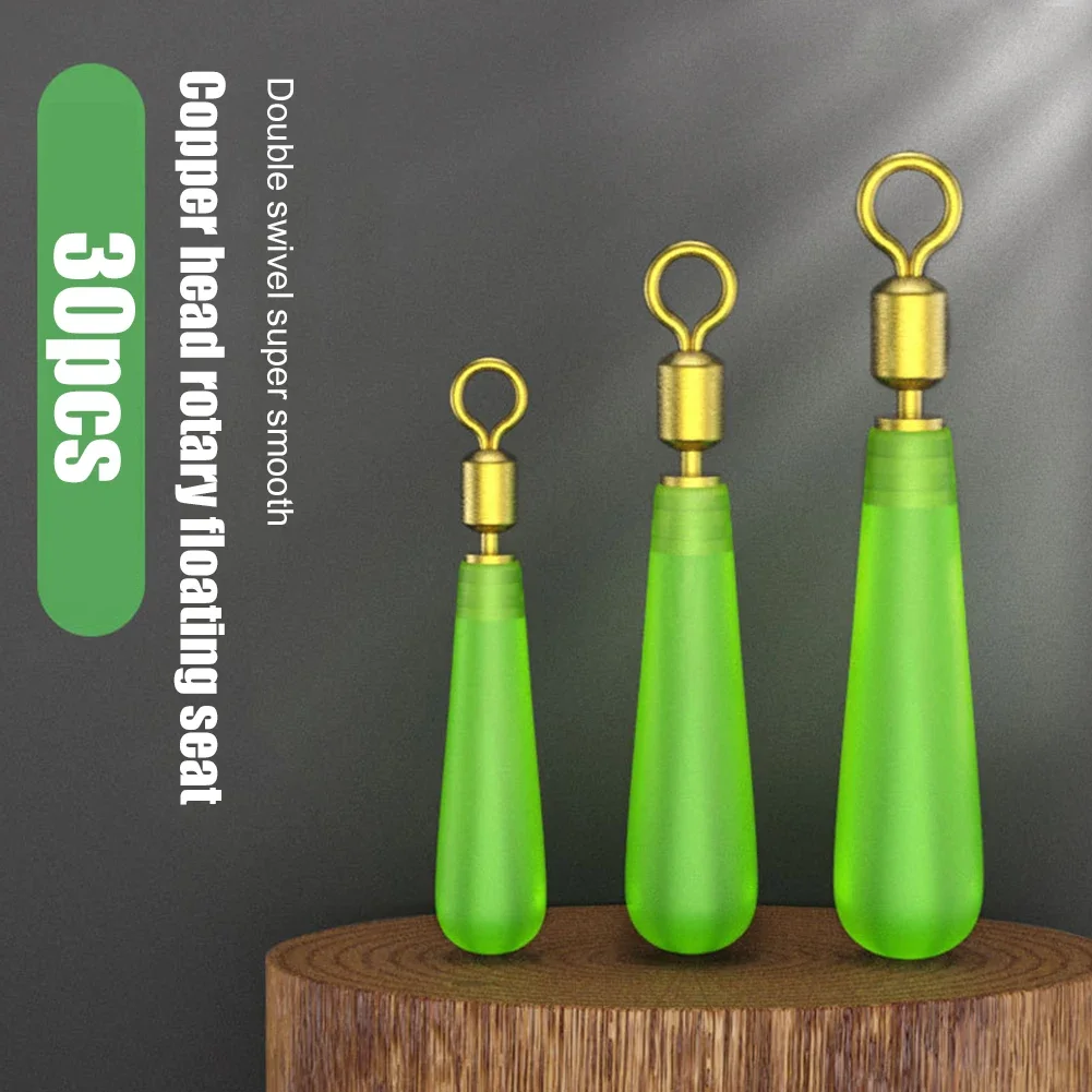 عوامة مطاطية للانجراف ، عوامة دوارة ، مقعد رأس نحاسي ، إكسسوارات صيد السمك ، أداة صيد ، 30 أو الكثير #2