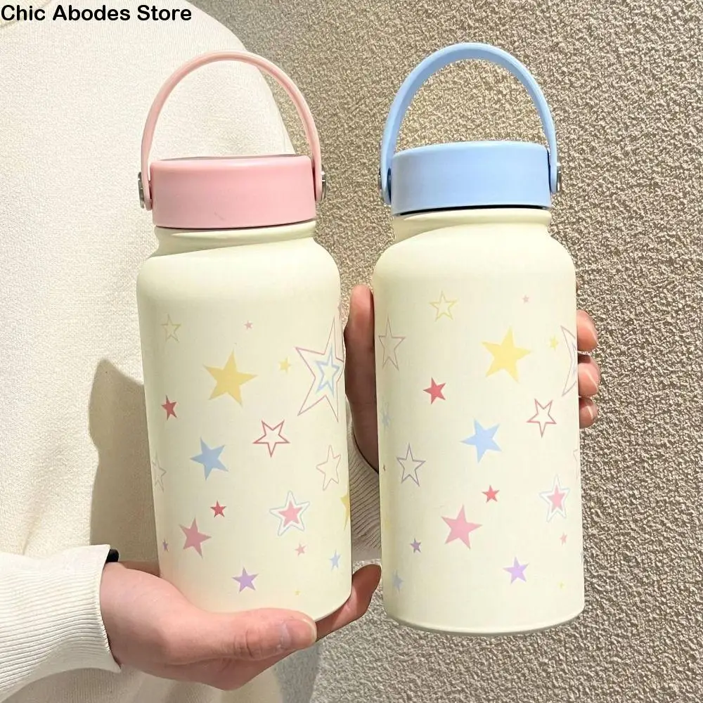 

Travel Tumbler 900ml Insulated Cup Leak-proof Cartoon Stainless Steel Cup with Straw Double Wall Vacuum Flasks Car Travel