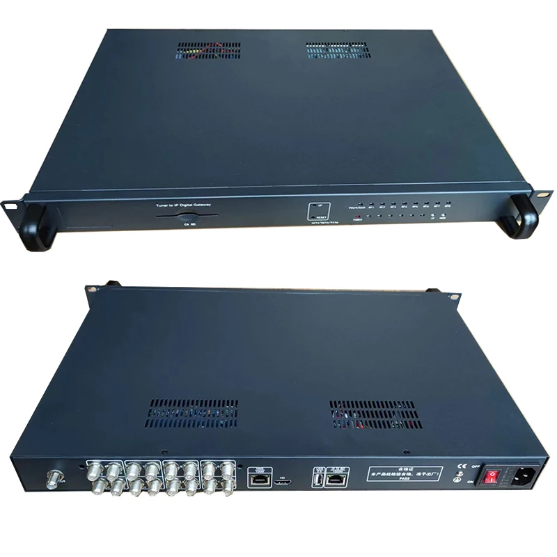 Digital Satellite Signal Receiver 8-Channel Tuner To RF/IP Output DVB-S2/DVB-T/T2/C/ISDBT Modulator High Definition Free Air