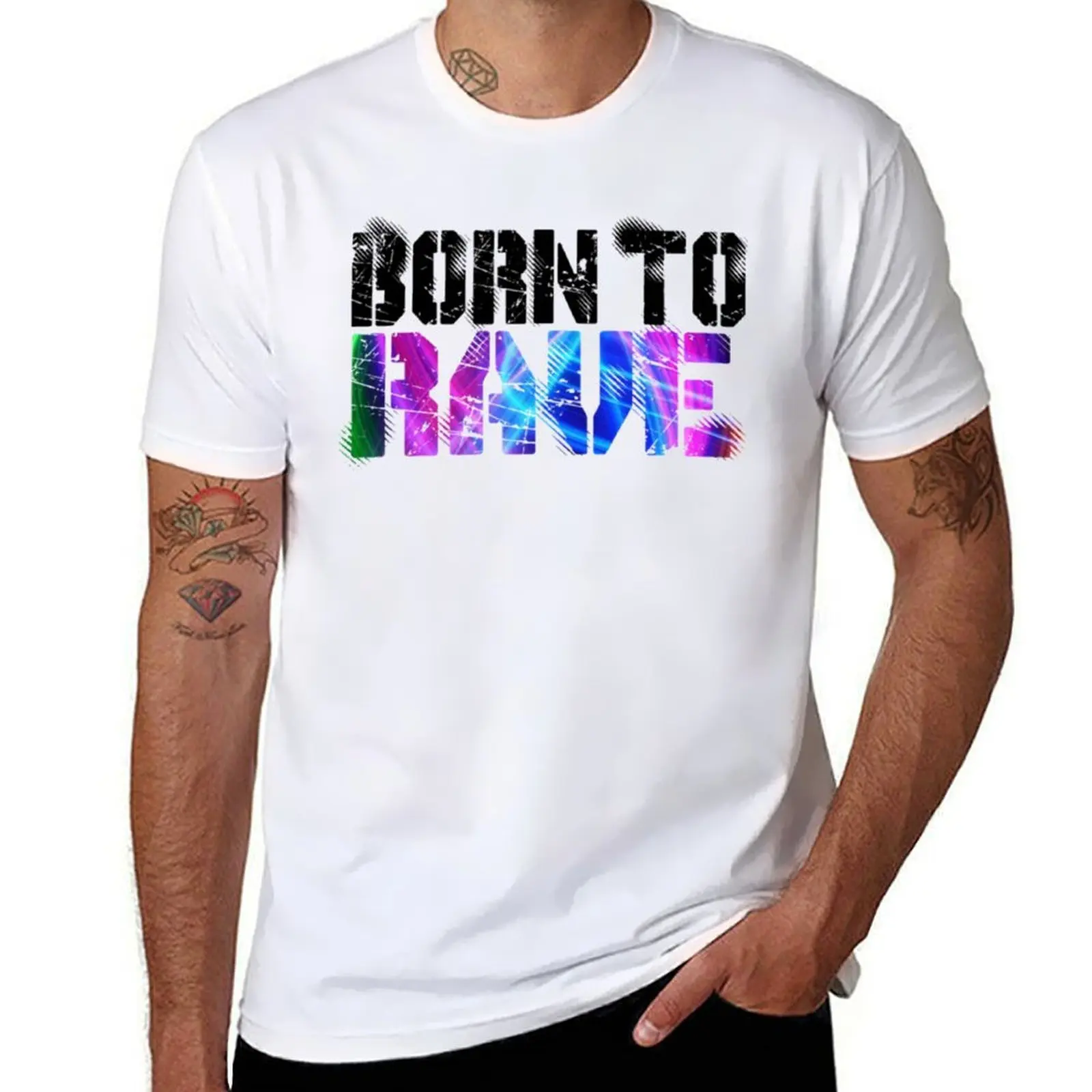 

Born To Rave T-Shirt man t shirt cotton t shirts designer T-Shirt