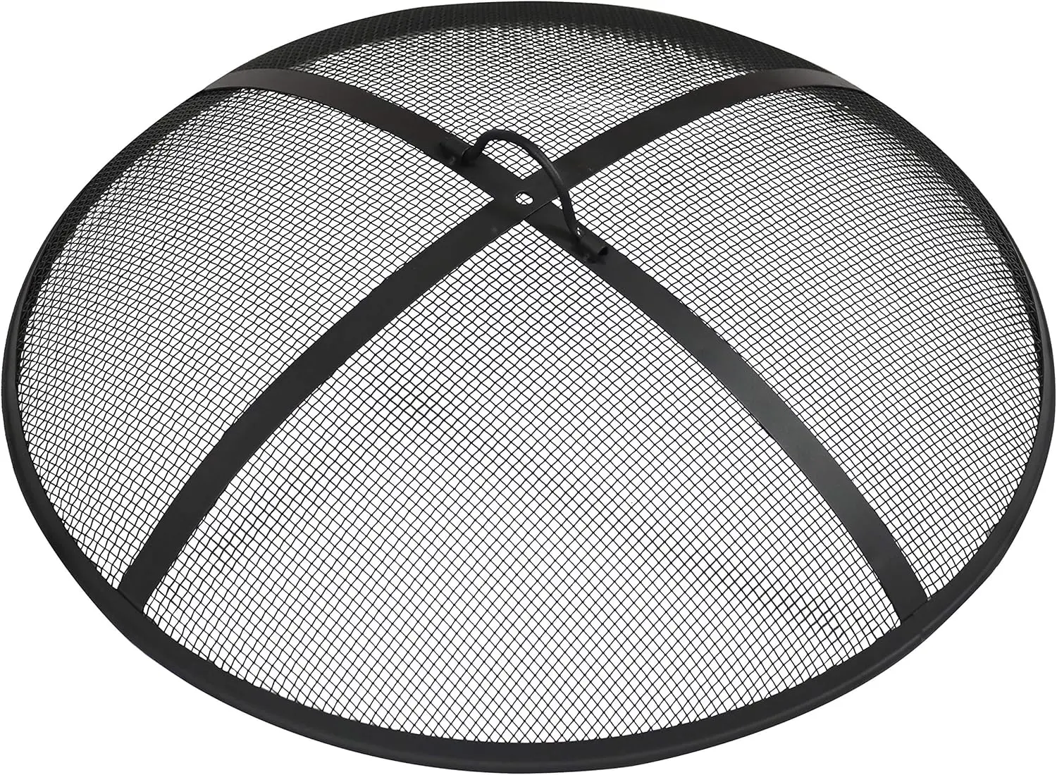 Heavy-Duty Steel Mesh Fire Pit Spark Screen with Handle - 40-Inch Diameter