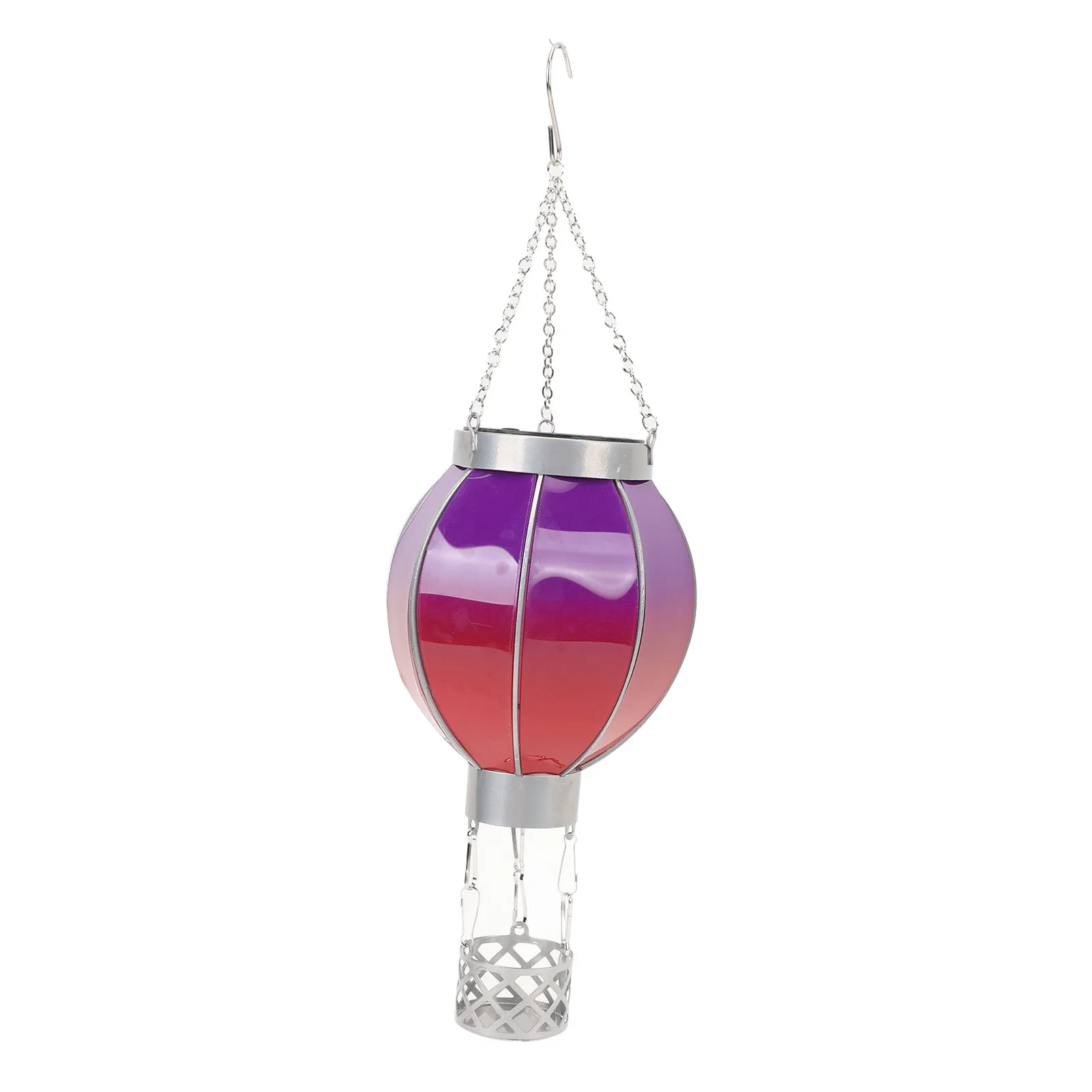 Solar Fire Balloon Lantern Gradient Red Exquisite Decorative Fire Balloon Solar Lights for Patio Yard Garden Pathway Porch Holid
