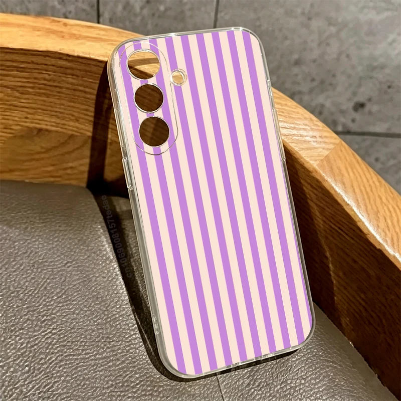 Minimalist Colorful Striped Phone Case For Samsung Galaxy S26 S23 S24 S22 S25 Ultra Plus Cover For Galaxy S25+ S24+ S23+ S26+
