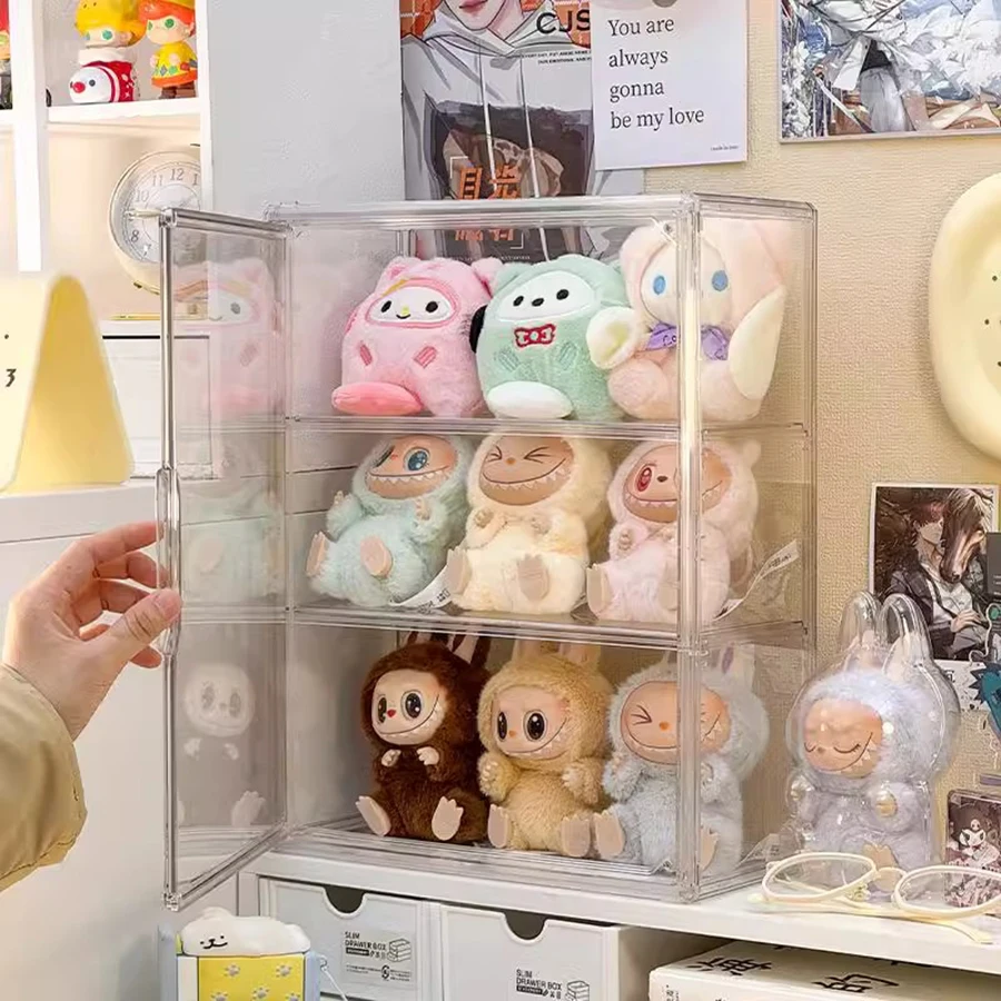 Plush Doll Storage Box Cotton Doll Christmas Doll Display Stand Handmade Blind Box Multi functional Storage Rack