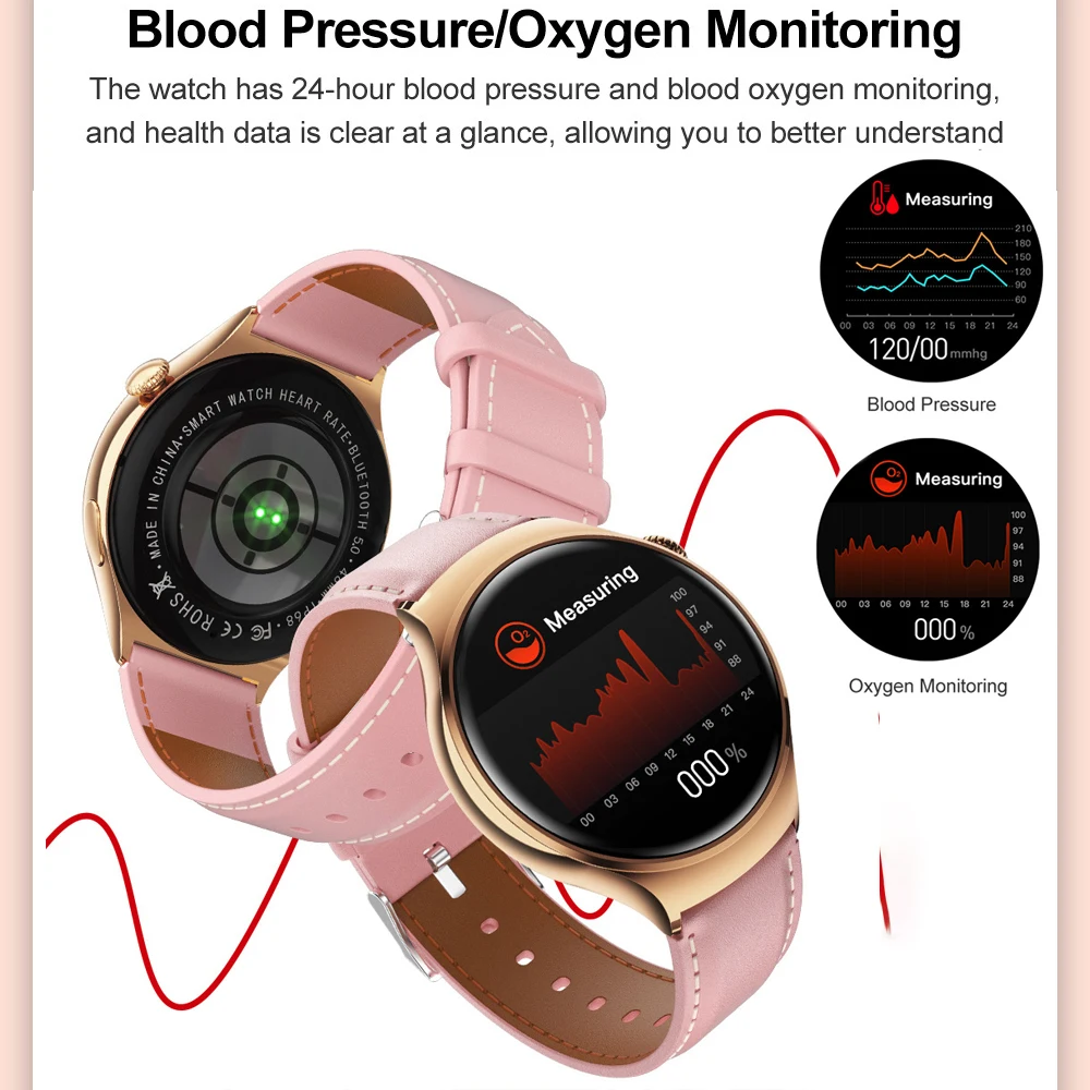 Blue Tooth Anruf Smartwatch Frauen Sport Fitness NFC Smart Uhren Männer Herzfrequenz Gesundheit Monitor Drahtlose Lade Informationen Push