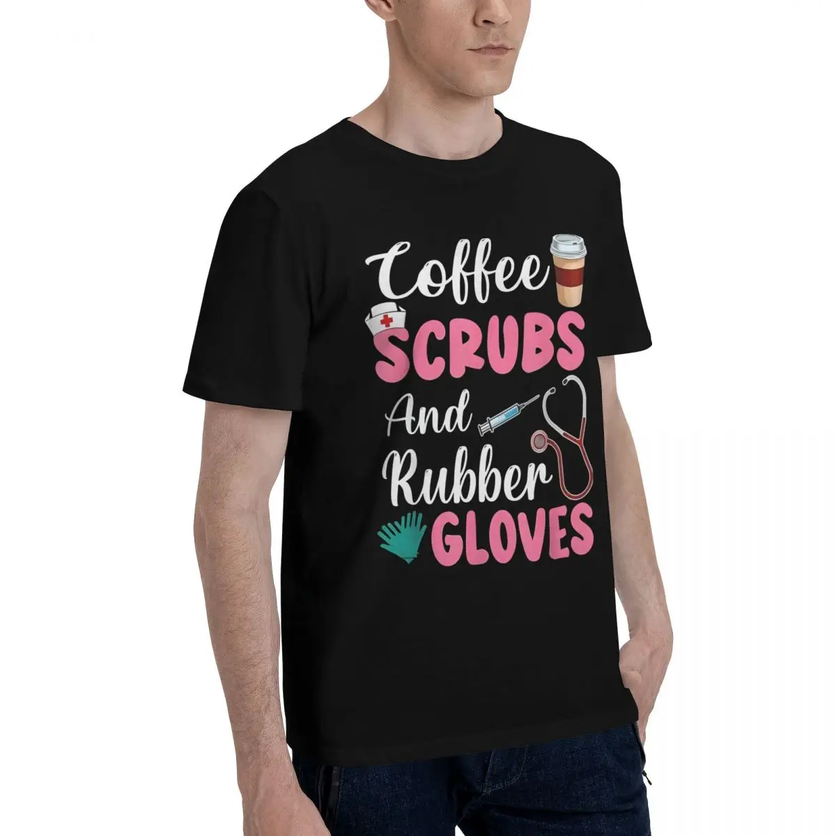 Coffee Scrubs Gloves Move T-shirts Travel Championship Graphic Vintage High grade USA Size