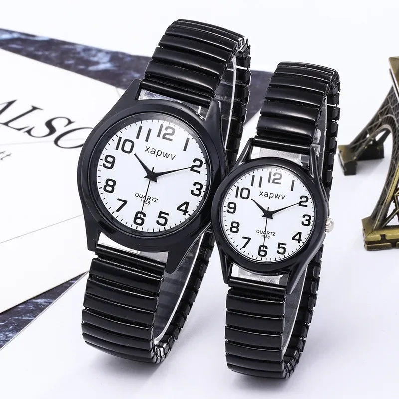 Neuankömmling Mode Frauen Uhren Männer Elastizität Uhr Quarz männliche Armbanduhr Relogio Feminino Uhren Paare Uhr Reloj