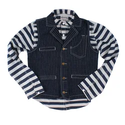 Striped Denim Vest Men Lapel Motorcycle Vest Multi Pocket Hunting Waistcoat Outdoor Trekking Hiking Work Travel Autumn Winter