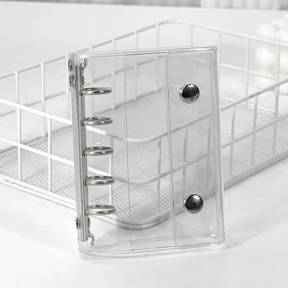 Minimally Designed M5 Loose Leaf Notebook Shell PVC Hand Transparent Replaceable Tent Hole Buckle 5 Universal Clip 2 Shell D4T7