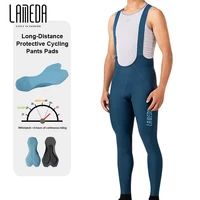 Lameda-pantalones de ciclismo para hombre, medias absorbentes para el sudor, de secado rápido, con pechera, transpirables, para bicicleta y carretera, largos