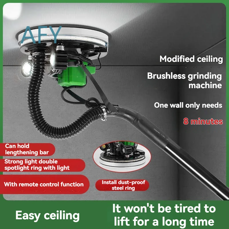 Brushless Wall Polishing Machine for Ceiling Wall Polishing Wall Compaction Plastering Smoothing Finishing Tool 360 Degree