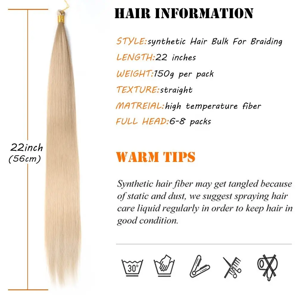 Extensiones de Cabello sintético, mechones rectos de fibra resistente al calor, postizo falso Yaki, color rubio y Negro degradado, envío gratis