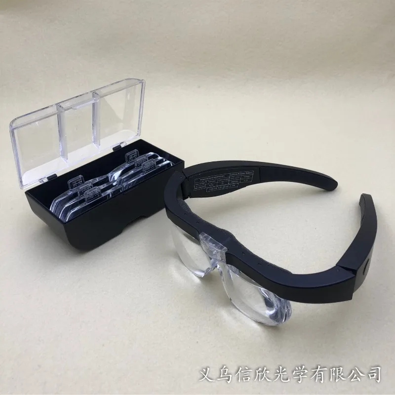 

1.5X 2.5X 3.5X 5.0X Head-mounted Magnifying Glasses With Light 2 LED For Watchmaker Repair Loupe USB Rechargeable Magnifier