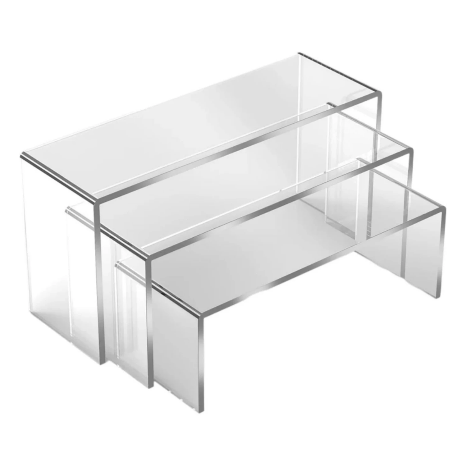 3 Teile/satz Klar Acryl Display Stand Schmuck Schaufenster Lagerung Rack Regal Halter Spielzeug Auto Modell Geldbörse Parfüm Display-ständer – Detail 1
