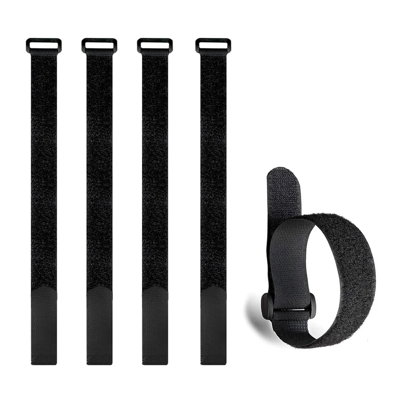 5Pcs Hook and Loop Cable Straps Set Multipurpose Self-Adhesive Nylon Cable Ties Reusable Securing Straps 2x50cm Fastening Straps
