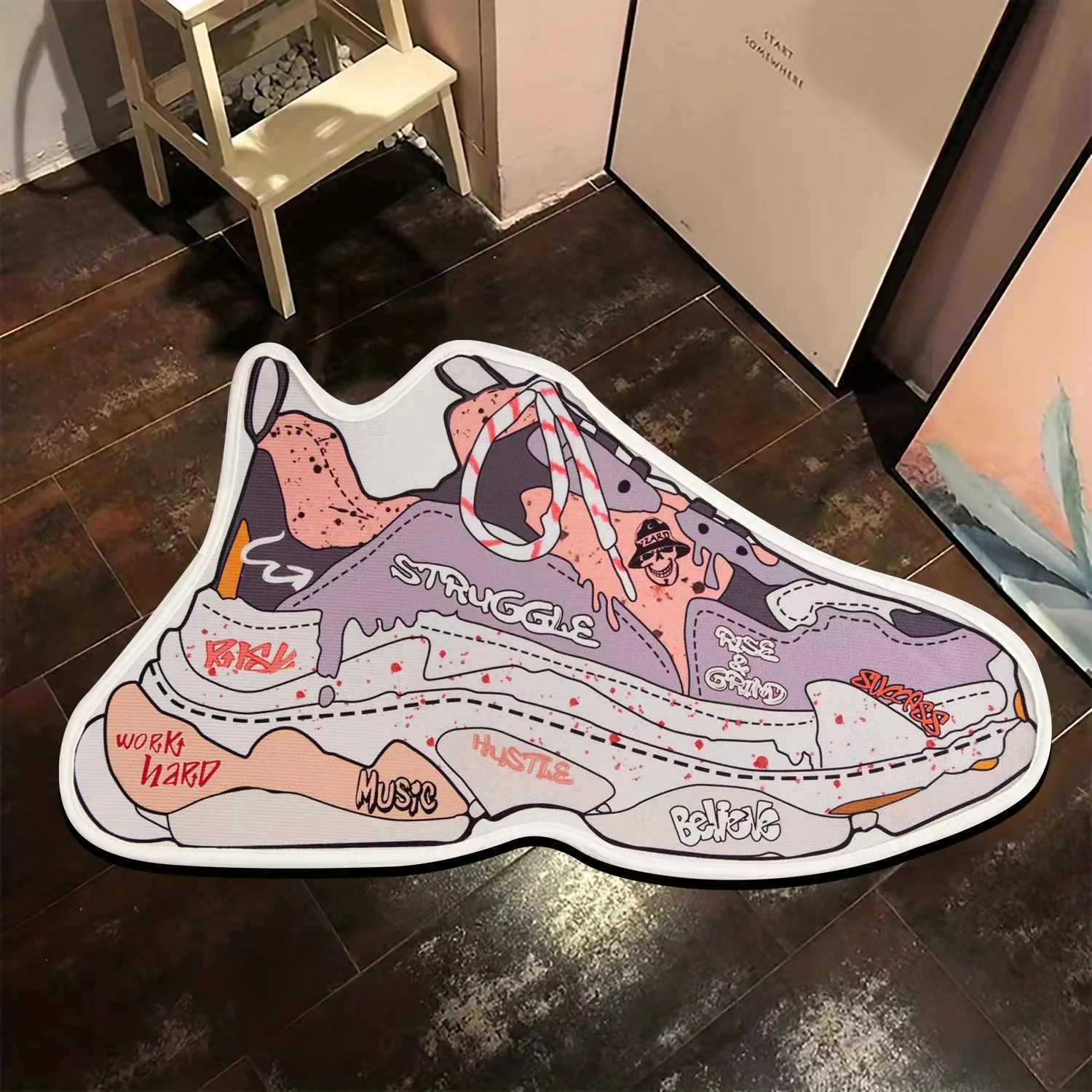 Sneaker Schuhe Teppich Teppich Teppich große Matte Fuß matte rutsch festes Sofa neben Bad Küche Flanell Wohnzimmer Boden Wohnkultur