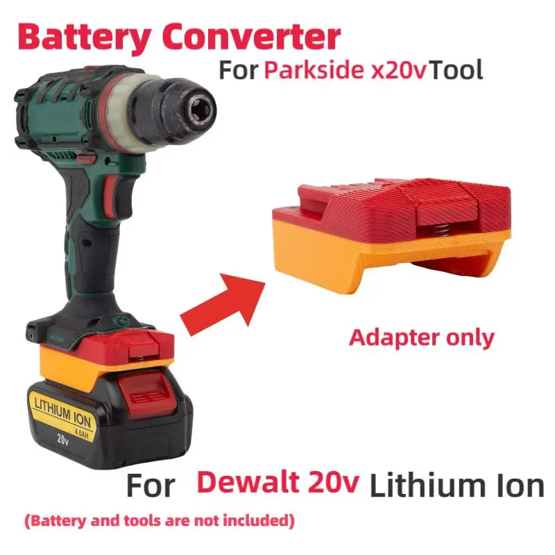 Batteries Converter Adapter For Dewalt 20V18V Lithium Adapter Convert To Parkside Lidl Tool Converter(no  battery and tools) ﻿