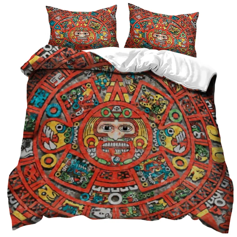 Mayan Calendar Art Poster Vintage Malachite Duvet By Ho Me Lili Bedding Set Dress Up The Bedroom