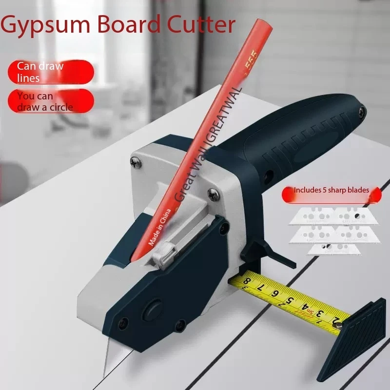 Gypsum board cutting tool, specialized multifunctional woodworking tape measure, line drawing compass, decoration tool