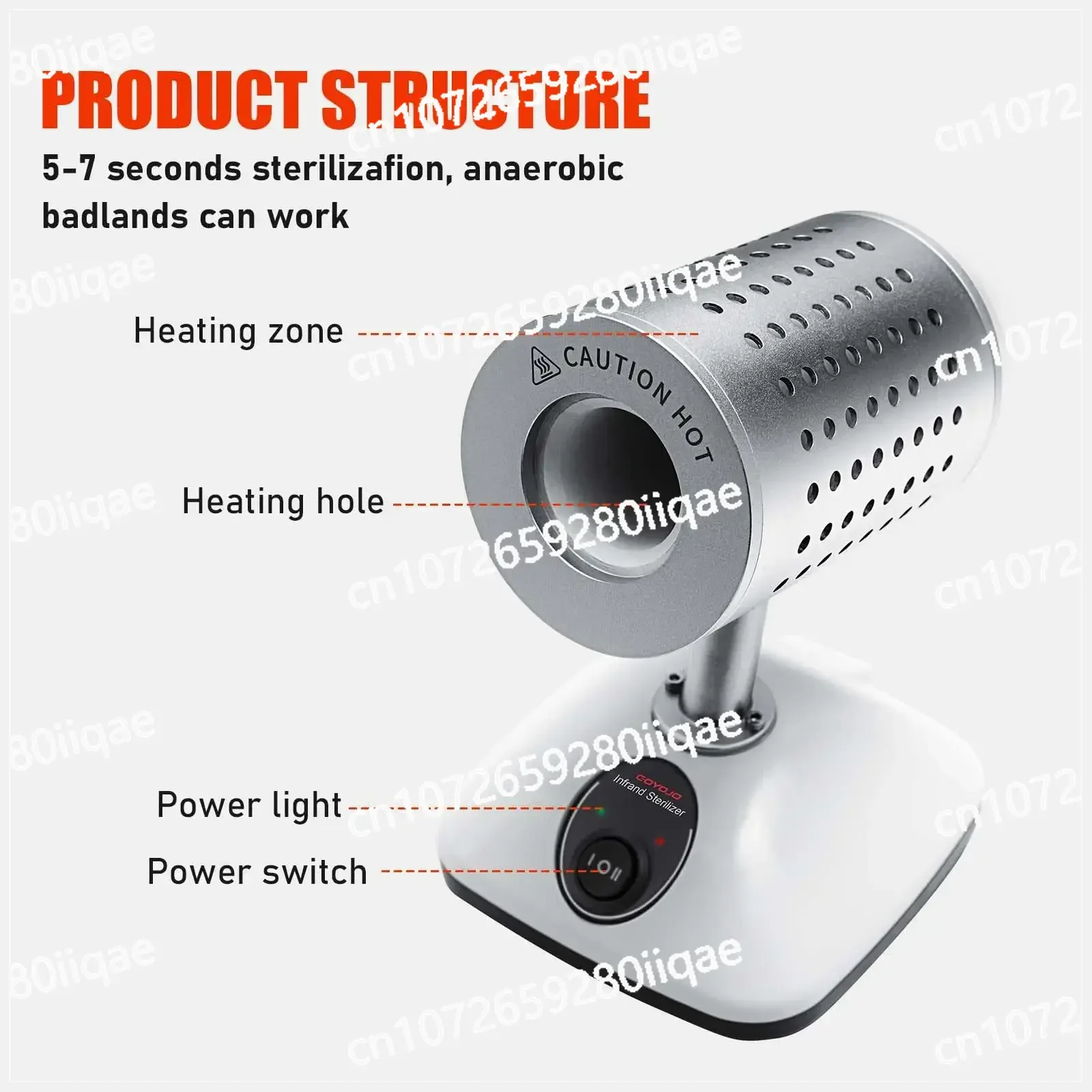 

Lab Infrared Inoculation Loop Sterilizer 400°C-825°C High Temperature Disinfection 5-7 Seconds Rapid Sterilization Equipment