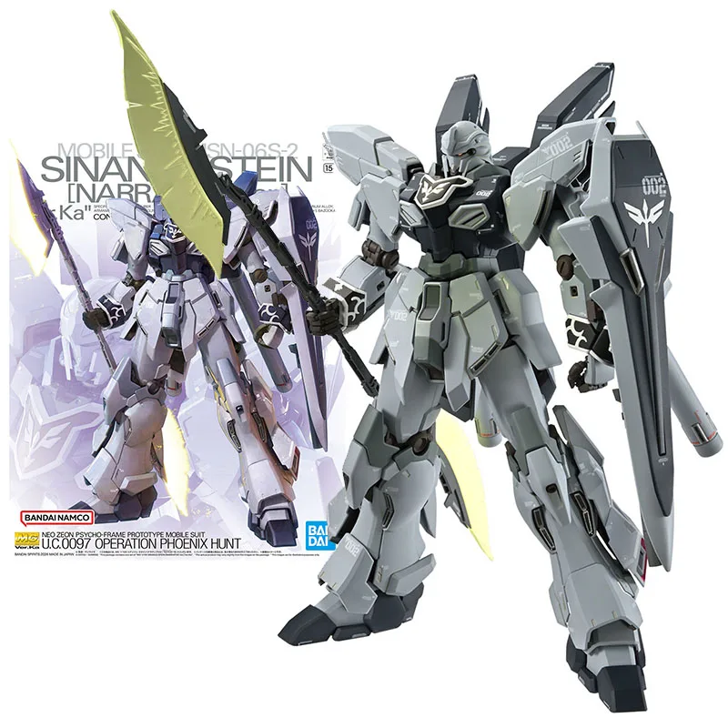 

Bandai Figure Gundam Model Kit Anime Figures MG Sinanjustein NT Ver.KA CannonMobile Suit Gunpla Action Figure Toys For Boys Gift