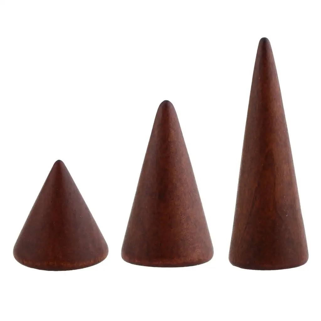 

Wooden Cone Ring Display Rack 3 Sizes to Choose From: 3cm/1.2inch, 5cm/1.9inch,