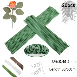 20Pcs 0.45mm/0.9mm Diameter  Floral Wire High Quality Paper Covered Artificial BranchesIron Wire For DIY/nylon Flower Accessory