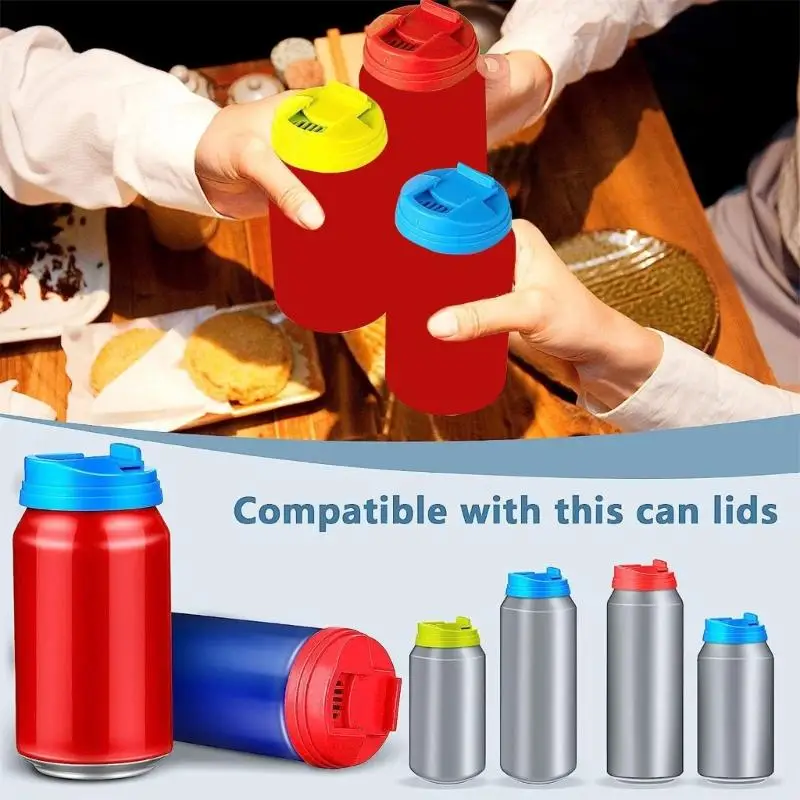 

G6KF Leak Resistant Drink Can Seal Lid Press Down Design For Spill Prevention