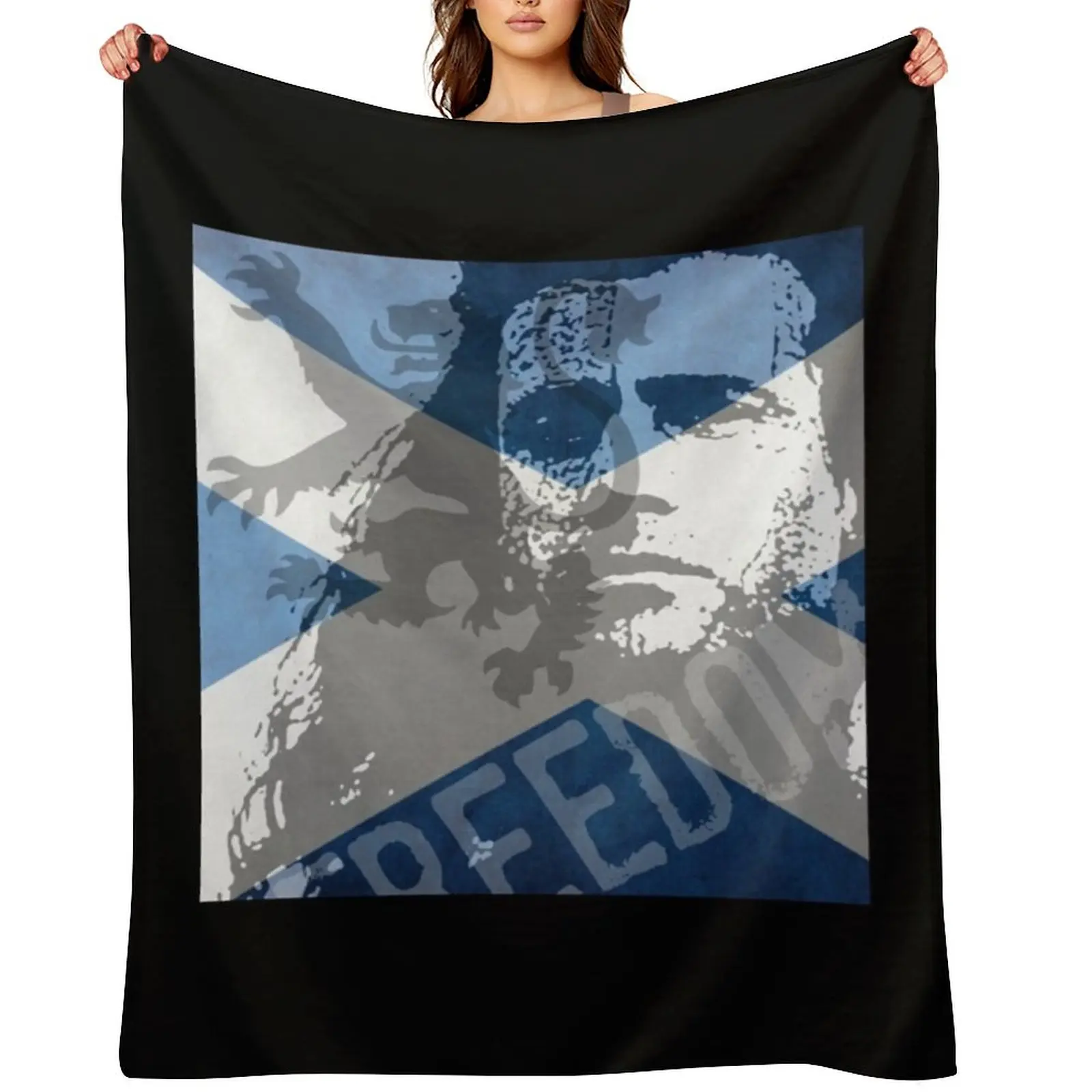 

Mel Gibson Bravehear Throw Blanket Plaid Polar Plaid on the sofa Comforter Blankets