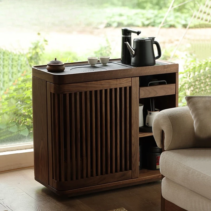 

North American black walnut tea cabinet living room side table